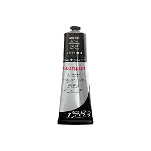 Image of Daler-Rowney Georgian Oil Paint, Aluminium Tube, 7.61oz - 225 ml, Ivory Black