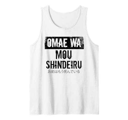 Image of Vintage Omae Wa Mou Shindeiru Japanese Anime Tank Top