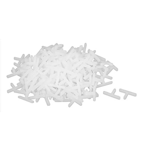 Image of sourcingmap Wall Floor Tile Plastic T Type Spacer Tiling Tool 3mm White 200pcs