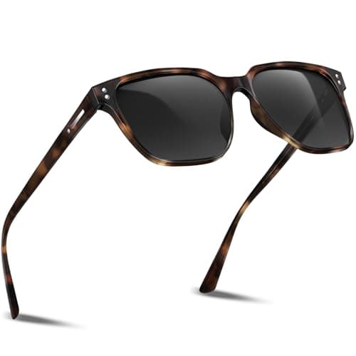 Image of DADA-PRO Polarised Sunglasses Men Women Retro Mens Sunglasses UV Protection Black Designer Sun Glasses for Driving Fishing Classic Ultralight Mirrored Shades (Tortoise Black)