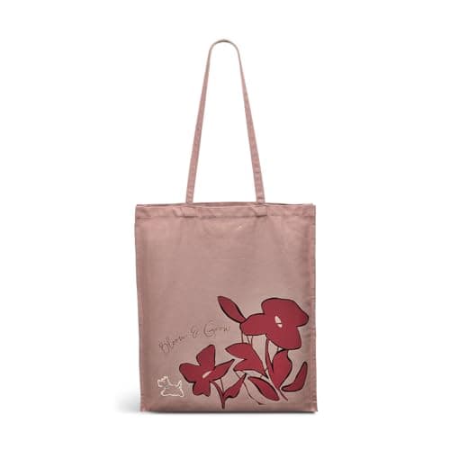Image of RADLEY Bloom & Grow Medium Open Top Canvas Tote Bag in Prairie Pink