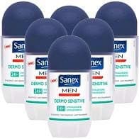 Image of 6 x Sanex Men´s “Dermo Sensitive” Deo roll-on for sensitive skin – 50 ml