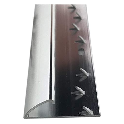 Image of Flooring Online UK Single Edge Carpet Metal Door Bar Trim - Silver