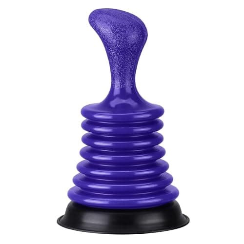 Image of Luigi's Mini Sink Plunger for Unblocking Drains in Bathroom Kitchen Sink Bath and Shower - Small Powerful Commercial Style Plumbers Plunger - Bellow Plunger Sink Unblocker