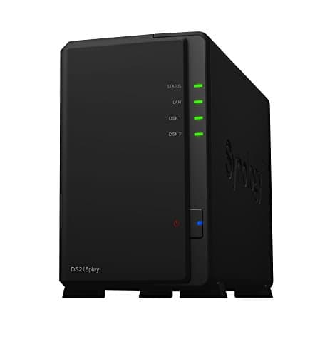 Image of Synology DS218play 4 TB (2 x 2 TB WD RED) 2 Bay Desktop NAS Unit