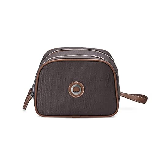 Image of DELSEY Paris Women's Chatelet 2.0 Toiletry and Makeup Travel Bag, Chocolate Brown, One Size, Chatelet 2.0 Toiletry and Makeup Travel Bag