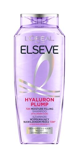 Image of L'Oréal Paris Elvital Hydra Hyaluronic Moisturising Shampoo for Shiny Hair, Hyaluronic Shampoo for a Moisture Boost, Shine & Protection, Long-Lasting Moisture and Care, 300 ml