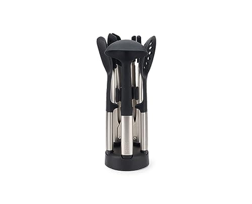 Image of Joseph Joseph Elevate Fusion 5-Piece Silcone Kitchen Utensil Compact Stand, Heat Resistant, Non Stick Utensil Set, Weighted Stainless Steel Handles