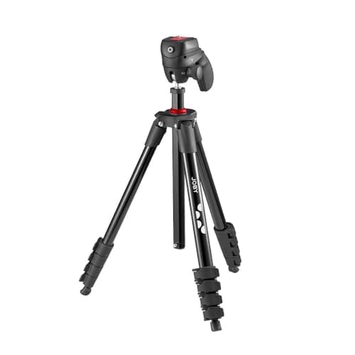 Image of JOBY Compact Action 61"/155cm DSLR Tripod,1.5kg/3.3lb Capacity, Lightweight Aluminium Camera Tripod with Ball Head, 1/4 Quick Release Mount, Carrying Bag, for CSC, Mirrorless Cameras, Photo and Video