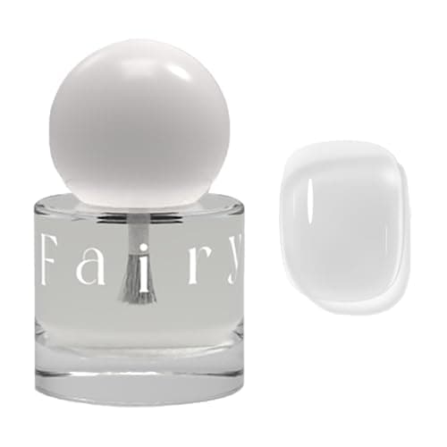 Image of 2-in-1 Clear Nail Polish - Clear Nail Varnish Quick Dry Top Coat & Base Coat,Long Lasting Water-Based Transparent Nail Polish - Breathable Strengthening Nail Varnish,No Need UV for Women DIY Manicure