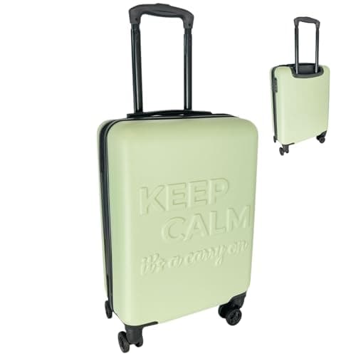 Image of 54x36x20cm Hardshell Cabin Suitcase – Lightweight ABS Hand Luggage with 8 Spinner Wheels, Trolley Handle & Lock – Fits Ryanair, easyJet, British Airways, Jet2 – Overhead Travel Bag – 38L - Teal