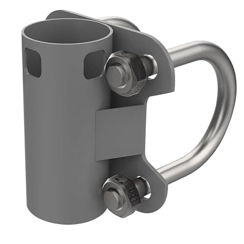 Image of Antenna Mounting Pole Bracket, Stainless Steel Aerial Mast Pipe Bracket Stand, Universal Antenna Mast Mounting Pole Clamp Adjustable Angle for Wall, Roof or Eave Mounting