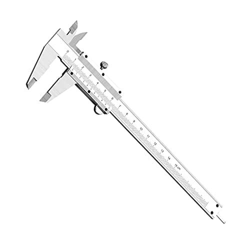 Image of Hwtcjx Vernier Calipers, Callipers Measuring 150mm, Vernier Gauge, Calipers Gauge, Made of Stainless Steel, Sturdy and Durable, Clear Scale, Comfortable Hand Feeling, for Mathematics, Design (Silver)