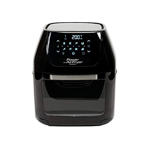 Image of PowerXL Air Fryer Cooker 5.7L Capacity - Chip Fryer & Portable Oven - Oil Free Hot Air Fryer for Healthier Cooking - Rotating Rotisserie & Dehydrator - 1800W Black CM-001