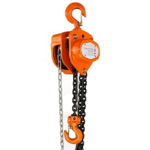 Image of Hand Chain Hoist,chain Hoist With Double-pawl Brake;the Manual Chain Hoist Features Two Heavy-duty 360-degree Swivel Hooks,suitable For Warehouses,construction,automotive Machinery(2ton-30ft)