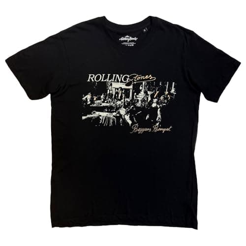 Image of The Rolling Stones Beggars Banquet Script T Shirt, Black, Medium