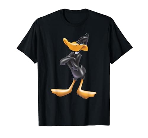 Image of Looney Tunes Daffy Duck Airbrushed T-Shirt, Men, Black, Medium