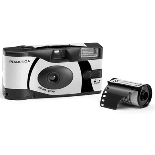 Image of Praktica Single Use Disposable Camera 27 Shots Black & White Film for weddings, gatherings, travel & more