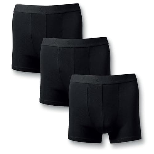 Image of Charles Tyrwhitt Men's Underwear Trunks - 3 Pack of Cotton Stretch Jersey Boxers - Soft, Supportive & Breathable Black Mens Boxer Shorts - Comfortable Elasticated Waistband for All-Day Wear