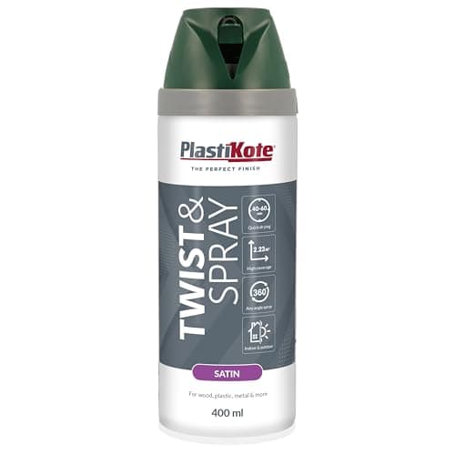 Image of Plasti-kote 22112 400ml Premium Spray Paint Satin - Hunt Green