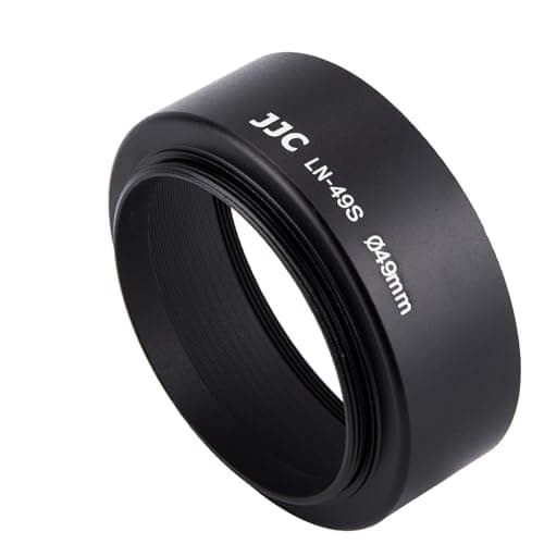Image of JJC 49mm Screw-in Standard Metal Lens Hood Univeral for 49mm Thread Lens, as for Canon EF 50mm f/1.8 STM, Sony E 50mm f1.8 OSS, Sony E 35mm f/1.8 OSS