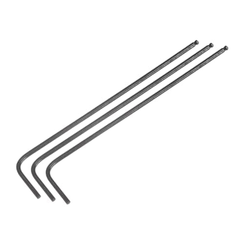 Image of sourcing map 3pcs 1.5mm Ball End Hex Key Wrench, Metric L Shaped Long Arm CR-V Repairing Tool for Bikes Furniture Repair, Black