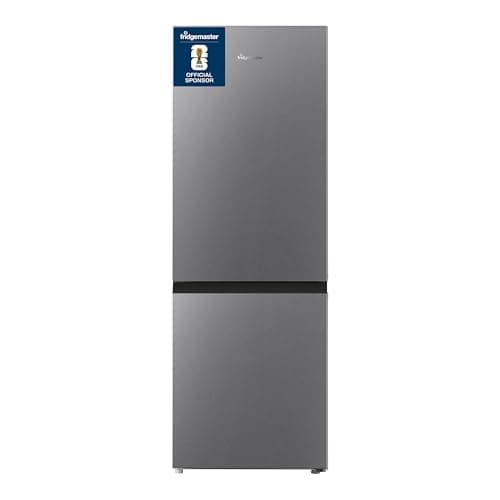 Image of Fridgemaster MC50165ES 50cm Freestanding 60/40 Fridge Freezer - 175-litre capacity with Crisper box - Reversible Door - LED Lighting- 4 Star Freezer Rating - Silver - E Rated
