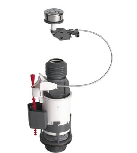 Image of Wirquin 10120446 Jolly Dual Flush Cistern Valve - Multicoloured, dual flush mechanism