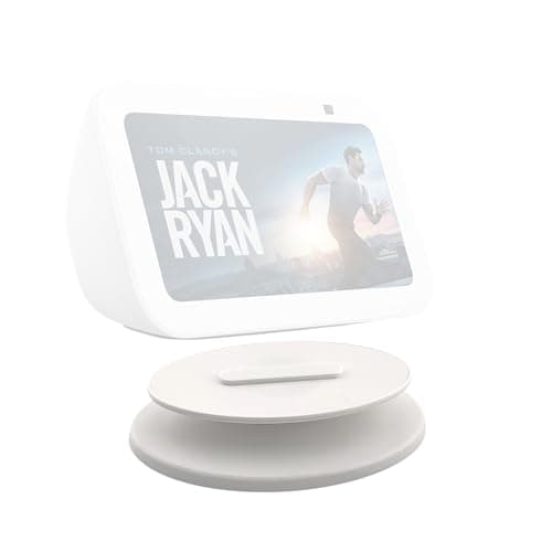 Image of Sintron Smart Display Stand for Echo Show 5 & 8 (1st Gen & 2nd Gen) - Adjustable Magnetic Stand Mount with 360 Degree Rotation, Tilt Function and Anti-Slip Base, Compatible with iPhone Models (White)
