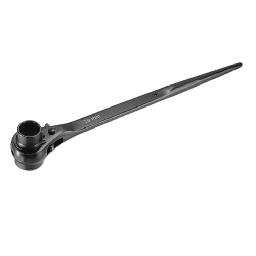 Image of sourcing map 19 x 24mm 12-Point Scaffold Podger Ratchet Spanner Ratcheting Socket Wrench Tool (Black)