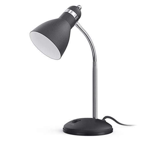 Image of LEPOWER Metal Desk Lamp, Eye-Caring Table Lamp, Study Lamps with Flexible Goose Neck for Bedroom, Home Office (Matte Black)