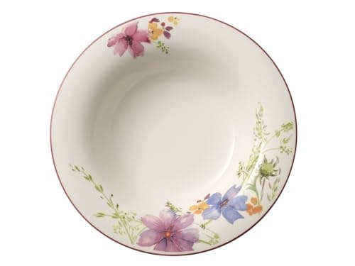 Image of Villeroy & Boch – Mariefleur Basic Soup Plate, deep premium porcelain plate with playful flower decoration, dishwasher safe, 23 cm