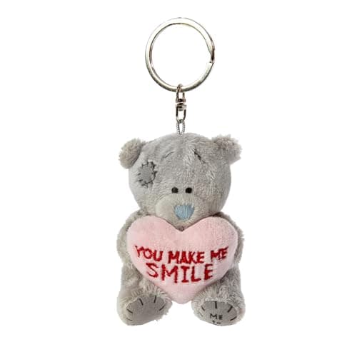 Image of Me To You Tatty Teddy 'You Make Me Smile' Plush Keyring - Official Valentine's Day Collection