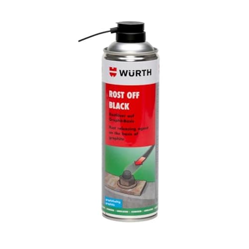 Image of Wurth ROST OFF Black Rust Remover 500ml - Rust Remover, Lubricant, Corrosion Protection & Cleaner - 500g - For Vehicles & Machinery - Prevent Corrosion