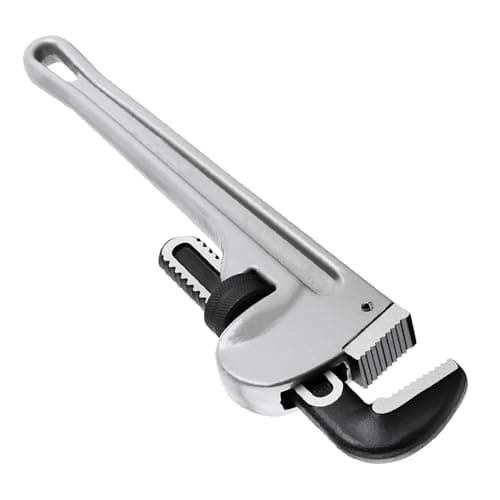 Image of Crozgan Straight Pipe Wrench 14Inch/350mm,Heavy Duty Aluminum Straight Pipe Wrench,Adjustable Pipe Spanner for Pipes, Tees,Plumbing
