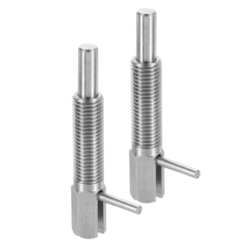 Image of sourcing map 2Pcs Retractable Indexing Plunger Pin, M16 l Spring Plunger Stainless Steel Spring Loaded Latch Telescopic Locking Pin for Machinery Shipbuilding