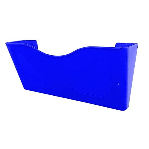 Image of Deflecto Blue Landscape Wall Mounted File Holder - A4 Wall Mounted Document Holder - A4 Leaflet Holder Wall Mounted Letter Rack - Letter Holder Wall Mounted Magazine Rack Folder Holder