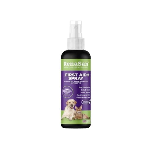 Image of RenaSan Animal First Aid Spray (100ml) – Wound Disinfection, Kills Bacteria & Stops Itching, Alcohol-Free, Non-irritating, for Dogs, Cats & all other animals.