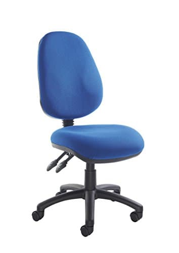 Image of IDEAL 365 Blue Office Chair with no arms, Desk Chair, Office Chairs for Home, Strong Metal Frame, Height Adjustable, PCB, Adjustable Arms Option, Fixed Arms Option