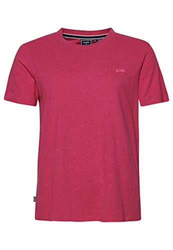 Image of Superdry Vintage Logo Emb tee Shirt for Women, Bright Magenta Pink Marl, 6