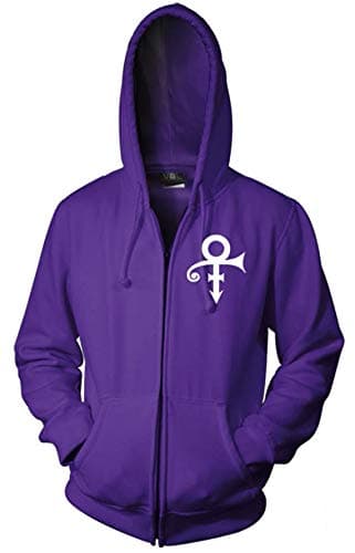 Image of Prince Unisex's Casual Hooded Sweatshirt, Purple, Medium