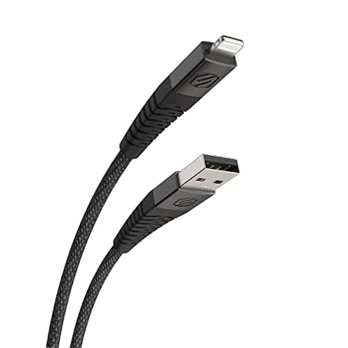 Image of SCOSCHE HDi310I StrikeLine HD Heavy Duty MFi Certified Lightning to USB Charge and Sync Cable 10 Ft. Black