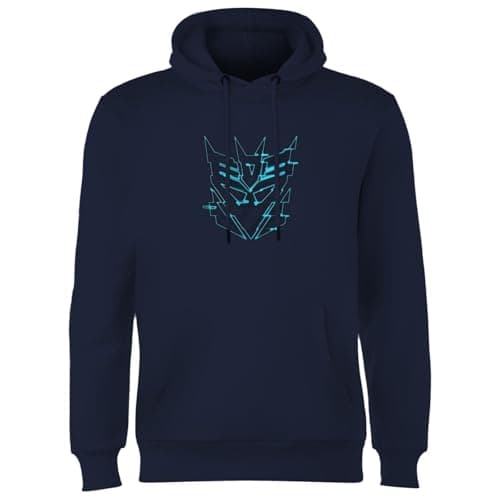 Image of Zavvi Official Transformers Decepticon Glitch Hoodie Adults Navy - M
