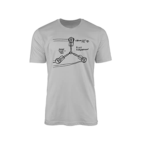 Image of Flux Compession T-Shirt - Future Sci-Fi Capacitor Film Inspired Time Travel Gift Present 100% Combed Cotton High-Density Extreme Comfort (Sports Grey, 3XL)