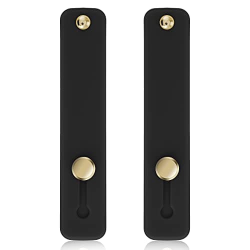 Image of WLLHYF 2Pcs Phone Loop Finger Holder, Silicone Phone Grip Stand Universal Portable Finger Kickstand for Most Smartphones (2pcs-Black)