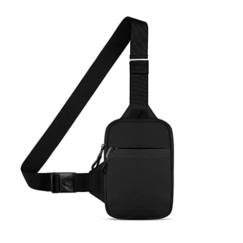 Image of Simptech Small Sling Bag Cross Body Chest Bag Shoulder Bag for Men Women Water Resistant Crossbody Man Bag for Runner Workout Hiking Cycling Travelling (2023 Black)