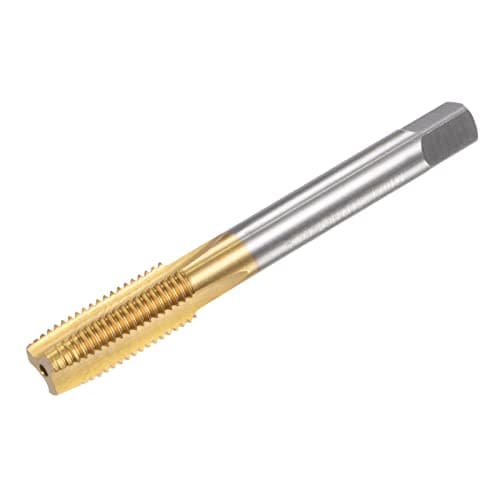 Image of sourcing map Straight Flute Taps, M10 x 1.25 Metric Left Hand Titanium Coated M35 Cobalt High Speed Steel Machine Tapping Screw Thread Milling Tap Machinist Repair Threading Tool