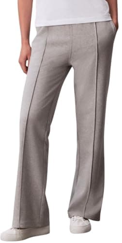 Image of Calvin Klein Women's Archive Logo French Terry Straight Leg Jogging Bottoms, Grey (Heroic Grey Heather), M