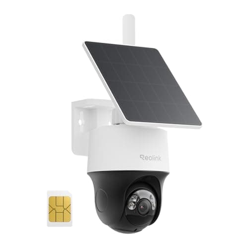 Image of Reolink 2K 4G LTE Wireless Outdoor Security Camera Go PT S Lite, Pan-Tilt with Auto Tracking, Built-in SIM Card, Color Night Vision, AI Detection, Solar Powered for Stable, Farm, Construction Site
