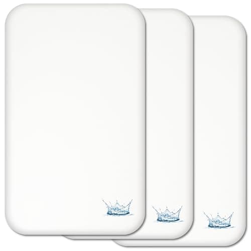 Image of Next to Me Crib Waterproof Mattress Protectors Covers - 3 Pcs SET - 100% Natural Cotton - Extra Soft & Breathable to fit bedside cribs mattresses up to 83 x 50cm - Made in Europe